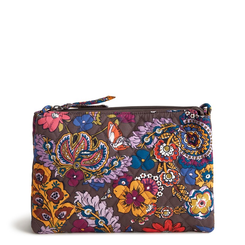 Vera Bradley Women's Premium Cotton Foxbury Crossbody, Colorful Bouquet, One