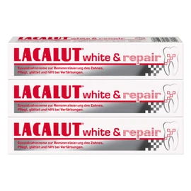LACALUT White & Repair Toothpaste, 75 ml Toothpaste for Whitening Teeth, Firming and Strengthening Gums, Toothpaste for White Teeth, 3 x 75 ml