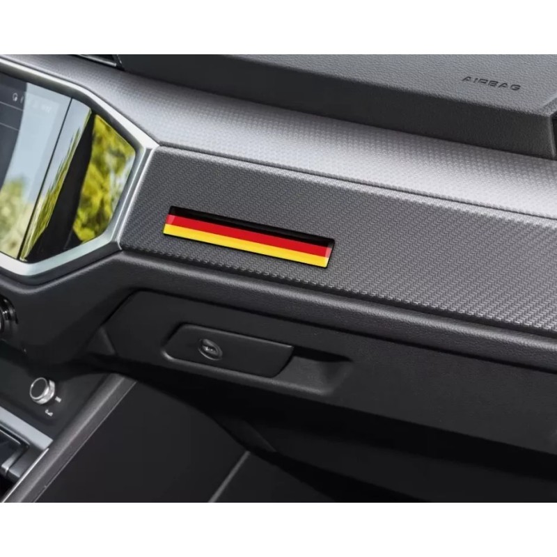 DIGIART INTERNATIONAL GERMAN GERMANY FLAG 3D EPOXY CAR EMBLEM SET