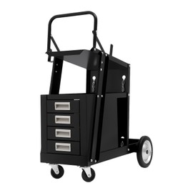 TFCFL Rolling Workshop Cart | 4-Drawer Heavy-Duty Storage with Tank Holder | 80kg/176lb Capacity, 360° Wheels for Welder & Plasma Cutter