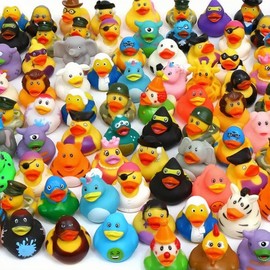 60 Pack Rubber Ducks in Bulk, Rubber Duck for Jeeps Ducking - 2.6 Inch Bulk Mini Floater Duckies for Kids Toddler Summer Pool - Baby Bath Toy Assortment - Party Favors, Birthdays Gifts, Bath Time
