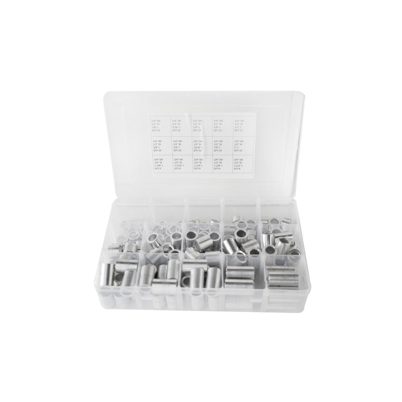 Aluminum Spacer Standoff Bushing Assortment Kit 3/4" OD x 1/2"