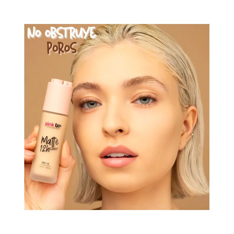 Pink Up, Maquillaje Liquido, Acabado Matte, Larga Duración