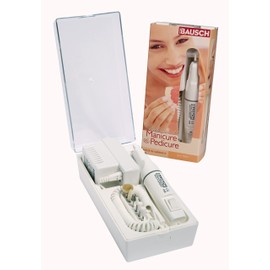 Bausch 0307 Electric Manicure/Pedicure Device, 7 Attachments: Hand Nails and Toenail Sanding, Fileing, Buffing, Removing, Calluses, Nail Care, Foot Care, Hand Care, Beauty