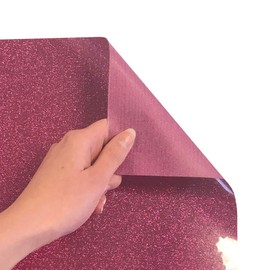 Siser Glitter HTV 20" x 3ft Roll - Iron on Heat Transfer Vinyl (Hot Pink)