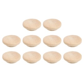 uxcell Wood Hole Plugs, 10 Pcs 18x12mm Wood Button Top Plugs Round Head Hardwood Furniture Plugs Screw Hole Plugs for Furniture Tables Chairs Cabinetry Crafts Projects