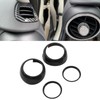 4pcs Carbon Fiber Style Door Midrange Speaker Cover Trims for