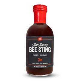 PS Seasoning Hot Honey Bee Sting Chipotle BBQ Sauce & All Purpose Sauce - Great on Chicken Wings, Pulled Pork, BBQ Chicken, Salmon and more