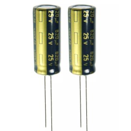Panasonic (2pcs) Panasonic 820uF 25V 105C Capacitor Radial Lead,LCD TV Monitor Repair