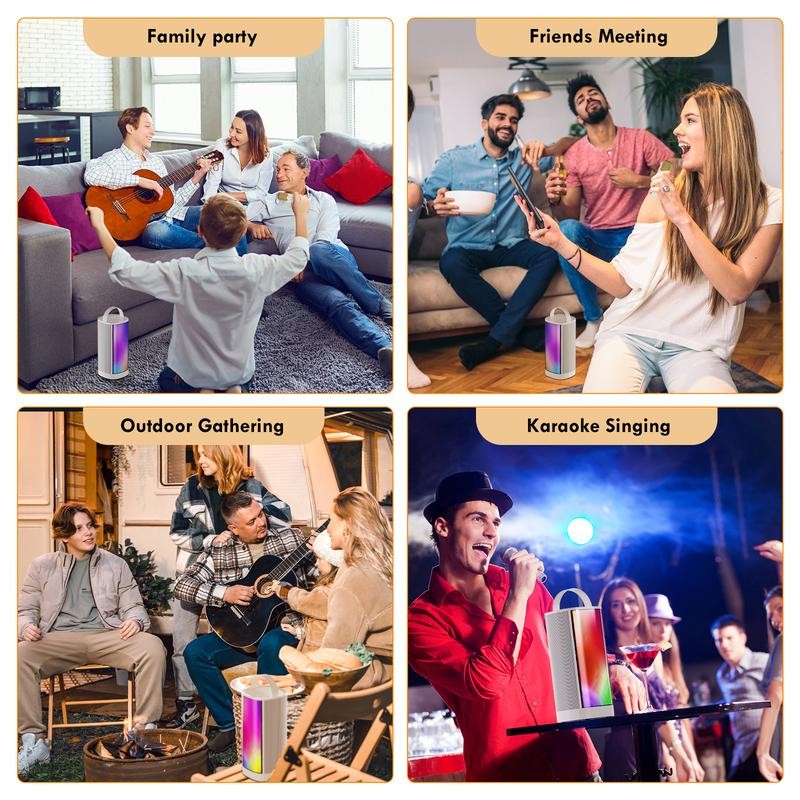 D31-T Karaoke Machine with 2 Wireless Microphones for Adults and