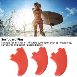 Surfboard Fins, 3Pcs FCS G5 Style Fiberglass Reinforced Stable Thruster Fins, Simple Installation Replacement Fins for Stand up Paddle Board, Longboard, Funboard, Upright Paddle