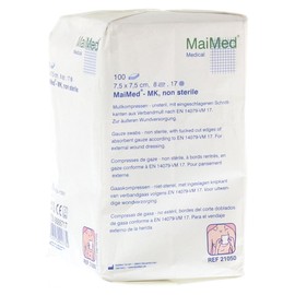 MaiMed MK Mullkompressen 7,5x7,5cm unsteril 8-fach (21050),100St