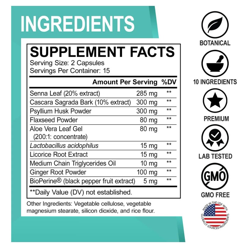 Dr. Bo Cápsulas Para Desintoxicante Y Colon Limpio 30 Piezas