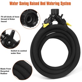 ZGWDrip Soaker Hose for Trees, 1/2" Heavy Duty 10 FT Soaker Ring Hose,Garden Soaker Hose with Y Splitter