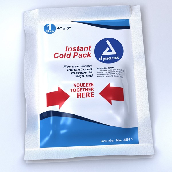 Dynarex Instant Cold Pack, 4″ x 5″, 4511 Therapy Pak Sore Pain Relief