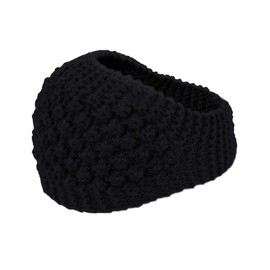Dahlia Women's Knitted Wide Headband - Black