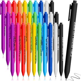 Epakh 30 Pcs Ballpoint Pens Funny Pens Motivational Pens Complaining Quotes Pen Gag Gift Funny Gift, Negative Black Ink Pens for Coworkers Office Supplies(Colorful,Interesting)
