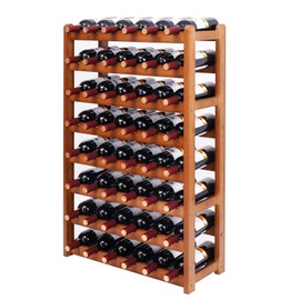 cgczryil Wine Rack Freestanding Floor Wine Racks countertop Storage for Kitchen Dining Room Basement Wine Cellar or bar Bamboo