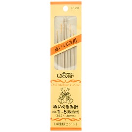 Clover 57-291 Plush Needles, No. 1-5, Pack of 6