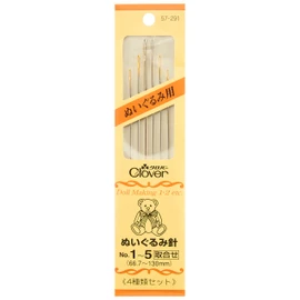 Clover 57-291 Plush Needles, No. 1-5, Pack of 6