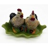 Rooster with Leaf Tray Salt and Pepper Shaker Set