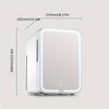 2.11gal Mini Fridge Lifestyle Mirrored Door LED Light Makeup Mirror