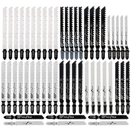 52-Piece Jigsaw Blades Set Jigsaw Blades Wood Jigsaw Saws T-Shank Jigsaw Blade for Wood and Metal Saw Blades Jigsaw Accessories