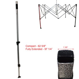 Adjustable Leg Replacement Parts for ABCCANOPY Commercial Deluxe 10x10 & 10x15 ABC Canopy Adjustable Leg Replacement Parts, Dark Gray