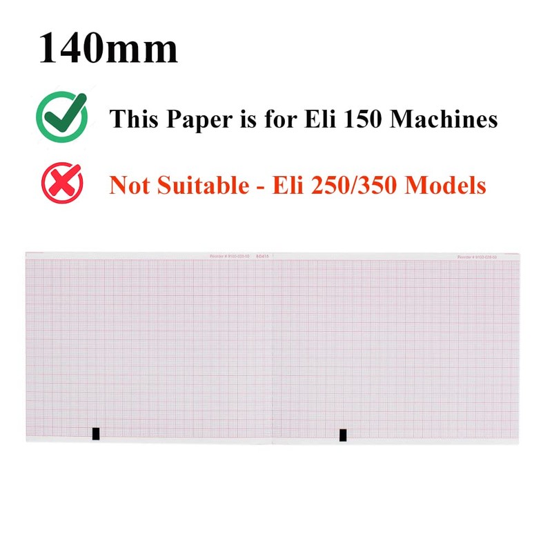 Mortara ELI 150 EKG Machine Paper - 108mm X 140mm