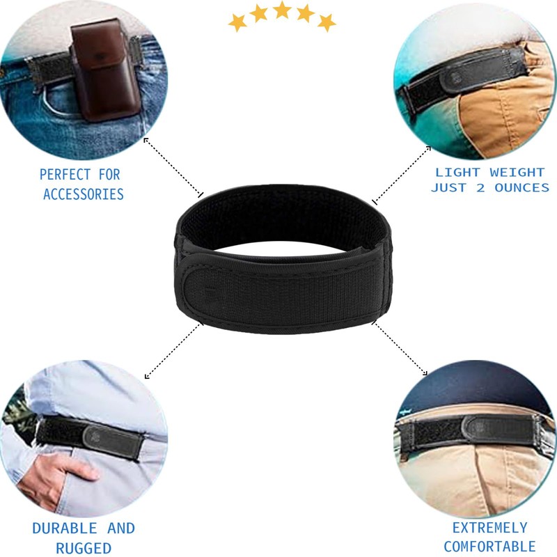 DAJING No Buckle Belts for Men 2 Pack - Stretch