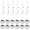 Hanging Swirl Decorations, 12 Rolls Silver Swirls Ceiling Party Decorations