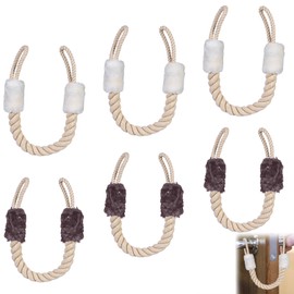 Pack of 6 Door Cord Clamp Protection, GOMETY Cotton Door Stopper Latch for Doors, Door Cord, Clamping Protection for the Protection of Children, Pets and Fingers