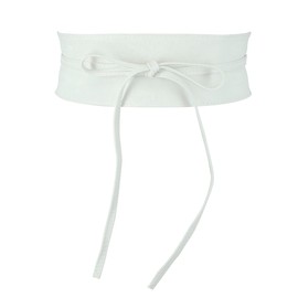 FASHIONGEN - Women's Belt, Waist Belt, Tie Belt, Obi Belt Mica, White
