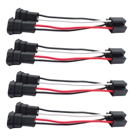4Pcs H4 9003 Female to H11 H9 Male 2 Way Splitter Wire Bulb Socket Headlight Wiring Harness Adapters Extension Compatible with Light Fog Use Car Accessories