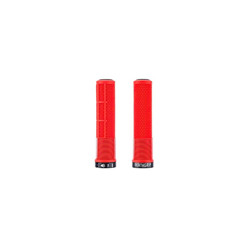 DMR Deathgrip 2 Flangeless Handlebar Grips (Red, Thick)