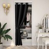 HOMEIDEAS Black Doorway Curtains Privacy, Grommet Closet Curtain for Bedroom,