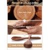 Nucookery Wooden Cooking Utensils Set with Holder, Teak Wood Utensils,
