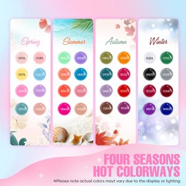 MEFA 60 Pcs Gel Nail Polish Kit with U V Light, 32 Colors Classic Popular Nail Kit Soak Off Nail Polish Gel Set with Base Matte/Glossy Top Coat Nail Art Decorations Manicure Tools DIY Gifts