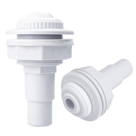 SP1023 Pool Complete Return Outlet Jet Fitting with Gaskets and Adapter Compatible with Hayward SP1023 1-1/2-Inch Above Ground FIP Inlet Return Fitting with Locknut and Gasket (2 Pack)