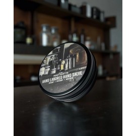 POVERTY CO. HAND LABORED SALVE  IN 4oz BLACK TIN  (PATCHOULI +SWEET ORANGE