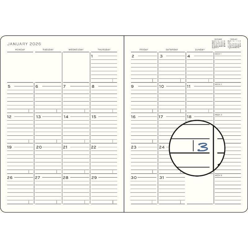 LEUCHTTURM1917 372789 Monthly Planner & Notebook Composition (B5) 2026, 16