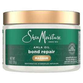 SheaMoisture Bond Repair Masque Amla Oil Deeply Moisturizes and Visibly Repairs Damage with Hydroplex Technology and Amla Oil for Stronger Hair with Restorative HydroPlex Infusion 11 oz