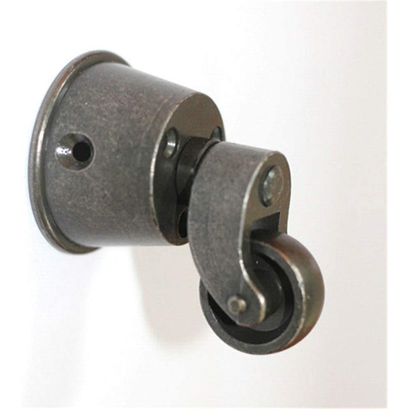 2 x Polished Antique Solid Brass Castors Heavy Duty Universal