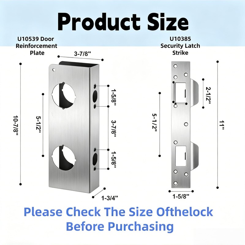 U 10385 Door Strike Plate and U 10539 Door Reinforcement