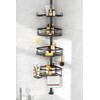 Miaicci Corner Shower Caddy Tension Pole, 4 Tier Adjustable No