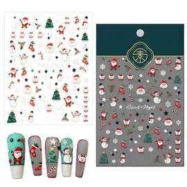 2025 Christmas Decoration Nail Patch, Christmas, Popular, Nail Sticker, Children, Nail Supplies, DIY, Cute, Christmas Tree, Snowman, Relief, Nail Seal, Removable, For Ballet, Parties, Bon Dancing