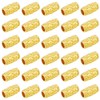 BENECREAT 50Pcs Real 24K Gold Plated Alloy Tube Beads, 12x6.5mm
