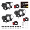 3 Par Faros Luces Led Para Motos Auto Doble Color