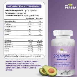 AG Persea - Pack 4 Capsulas De Colageno Con Biotina 90 Caps Sin Sabor - Producto Original de Alta Calidad, Entrega Rápida y Segura, Garantía Incluida 