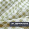 NSNLGSGC Twin Comforter Set, Sage Green Gingham Bedding Comforter Sets,